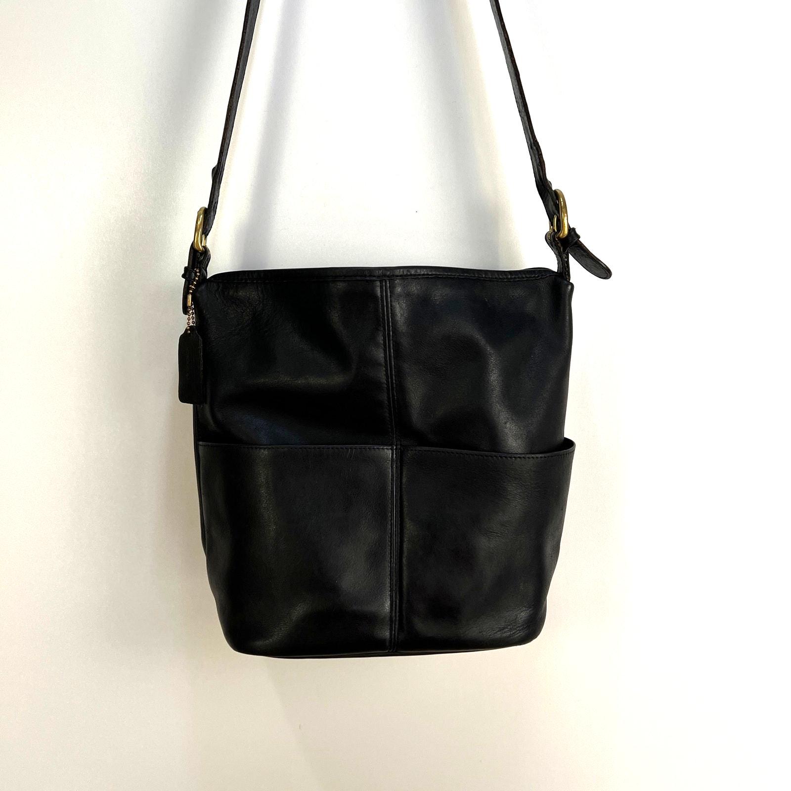 Vintage Coach Bucket Bag Black - Etsy