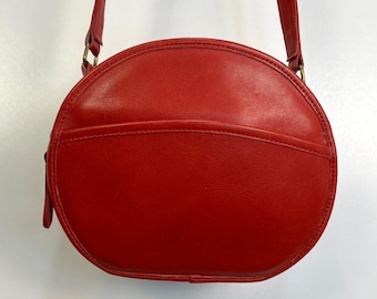 Vintage Coach Chester Canteen Crossbody Red Leather Bag 9901 Women's Handbag Purse