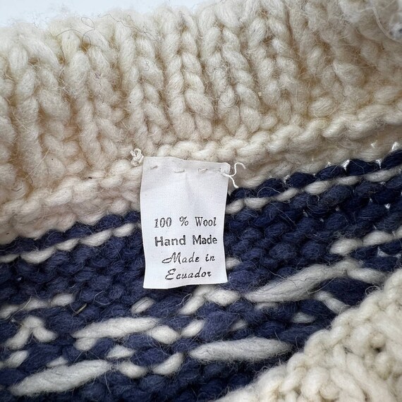 Handmade Ecuadorian Wool Thick Chunky Knit Stripe… - image 3