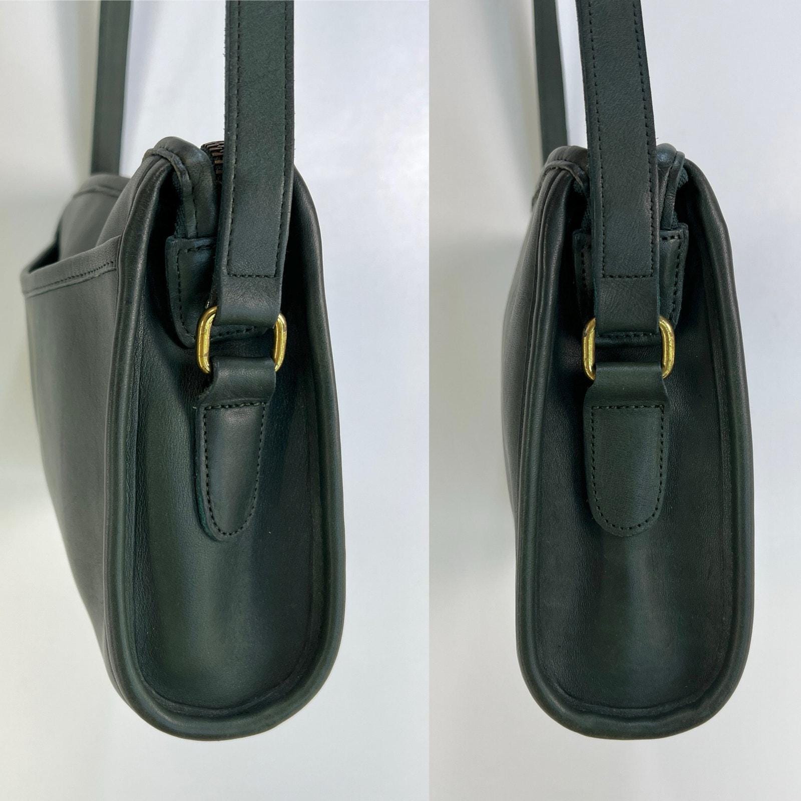 Coach Taylor Zip Bag 9944 Bottle Green Leather Handbag