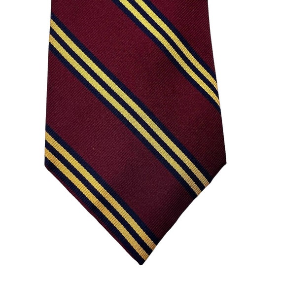 Vintage Polo Ralph Lauren Silk Tie Burgundy Red S… - image 1