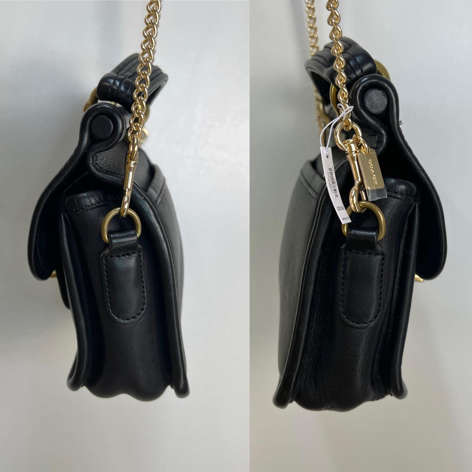 Vintage Coach Winnie Top Handle Bag Black Women's Leather