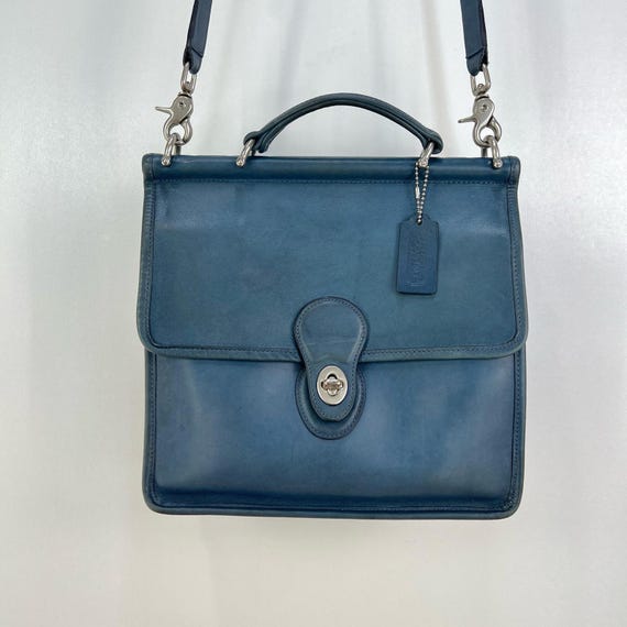 Coach Willis Bag Vintage 9927 Leather Crossbody Denim Blue Bag Etsy Canada