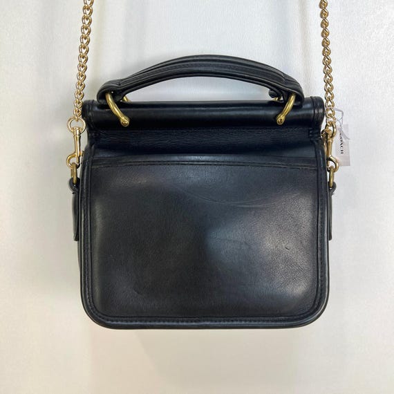 Vintage Coach Winnie Top Handle Bag Black Women's Leather