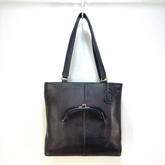Vintage Coach Skinny Tote 9546 Brown Leather Handbag Purse - Etsy