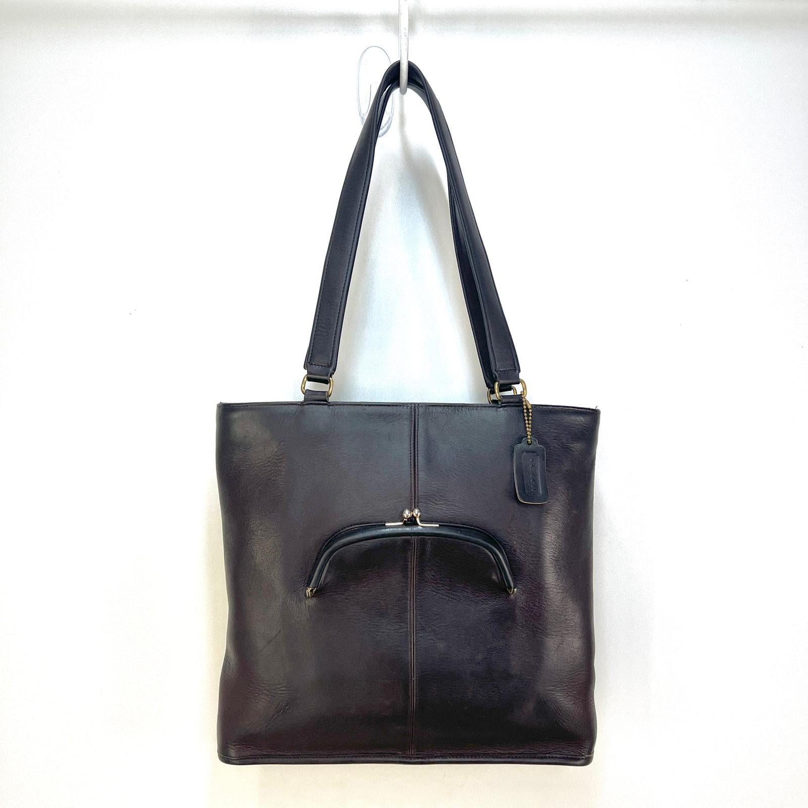 Vintage Coach Skinny Tote 9546 Brown Leather Handbag Purse - Etsy