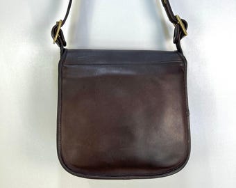 Vintage Coach Courier Pouch 8920 Leather Bag Dark Brown Mocha