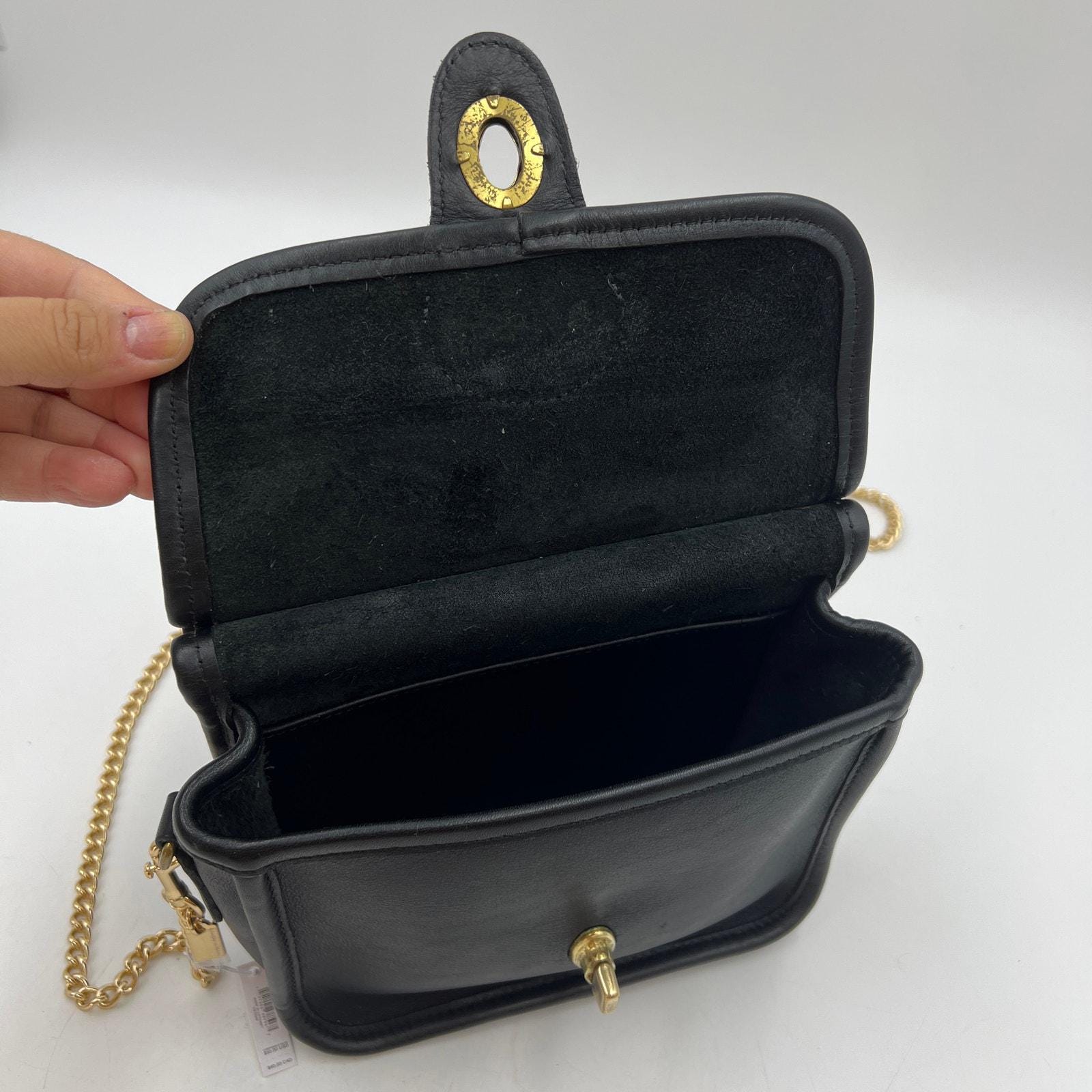 Vintage Coach Winnie Top Handle Bag Black Women's Leather Purse