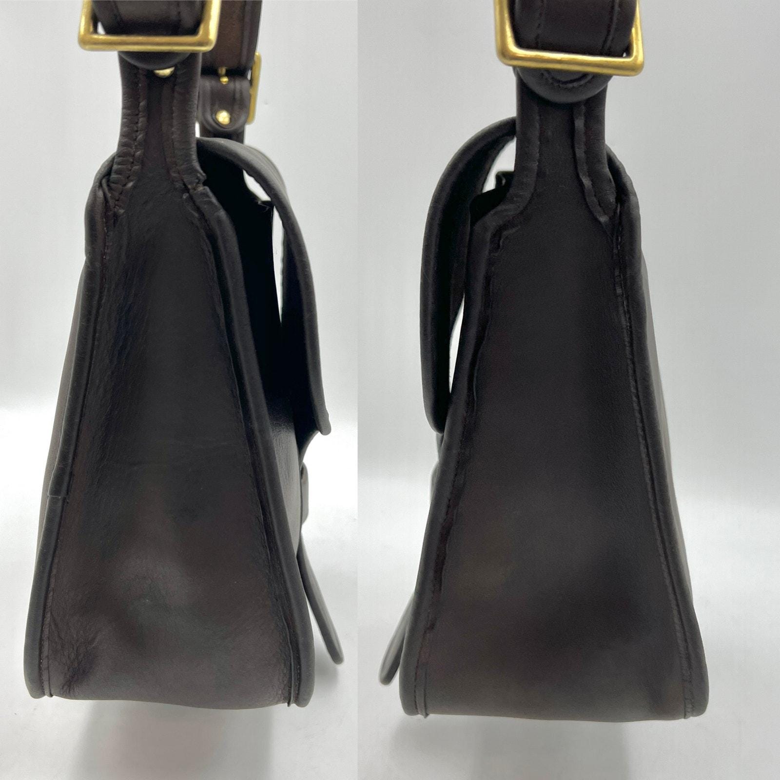 Vintage Coach Courier Pouch 8920 Leather Bag Dark Brown