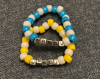 Alice In Borderland Matching Usagi And Arisu Kandi Bracelets Set Of Two