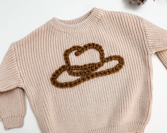 Cowboy Hat Sweater for Toddler, Cowboy Hat Sweater for Baby, Cowboy Hat Clothing, Western gift for Baby, Cowboy Theme Birthday Gift