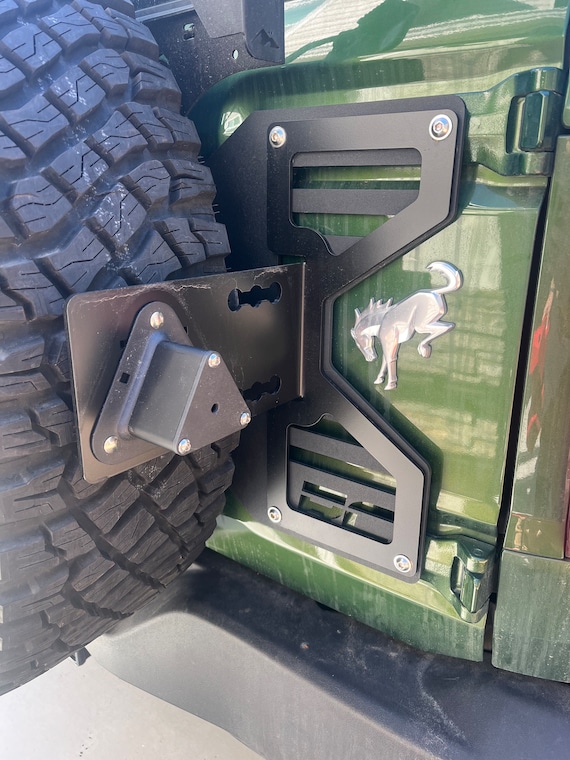 Bronco Jerry can and accessory Mount (powdercoated)- 6th Gen