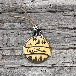 Family name Christmas ornament