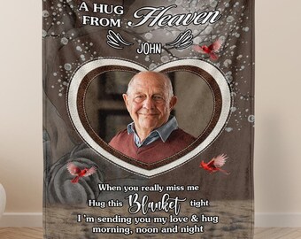 Manta conmemorativa personalizada: regalo de condolencia con foto personalizada