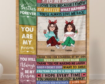 Personalized Friends Fleece Blanket, Christmas Gift