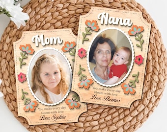 Imán personalizado para nevera con foto, recuerdo personalizado con temática frutal, regalo para el Día de la Madre