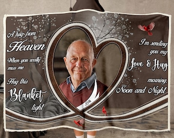 Manta conmemorativa personalizada: regalo de condolencias de polar con foto personalizada