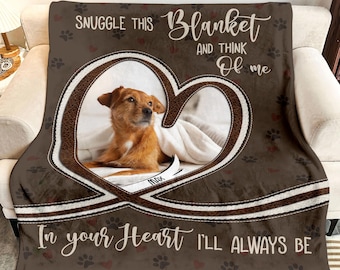 Manta con foto personalizada para mascotas: regalo conmemorativo para perros, recuerdo de la pérdida de una mascota