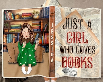 Manta con capucha personalizada para amantes de los libros: manta de forro polar ultrasuave y fácil de usar