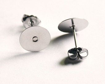 300 Pieces Stainless Steel Butterfly Earring Backs Silver 5x3.5mm