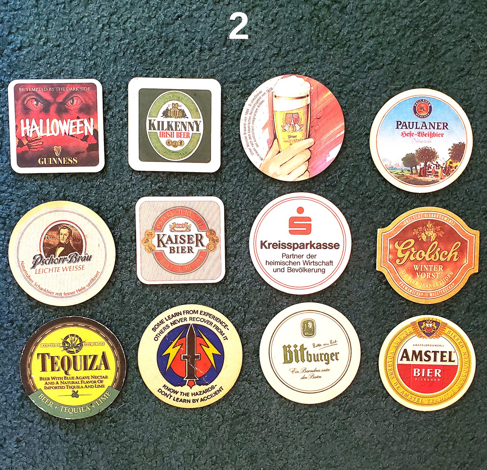 12 QTY // Vintage Beer Coasters From All Over the World Etsy