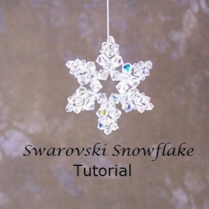 Mini Swarovski Snowflake Ornaments, Crystal Tree Ornament Swarovski Snowflake  Ornament Snowflake Tree Ornament Beaded Snowflake Ornament 