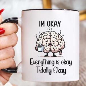 Stressed Brain Mug: Funny Sarcastic Humor Gift (11oz, 15oz)