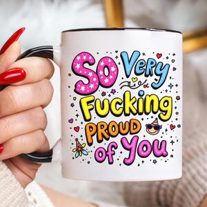 Colorful Encouragement Mug, So Proud Of You Cup, Motivational Gifts For Friends, Graduation Gift, Exam Results Gifts, Coming Out Gift, Proud