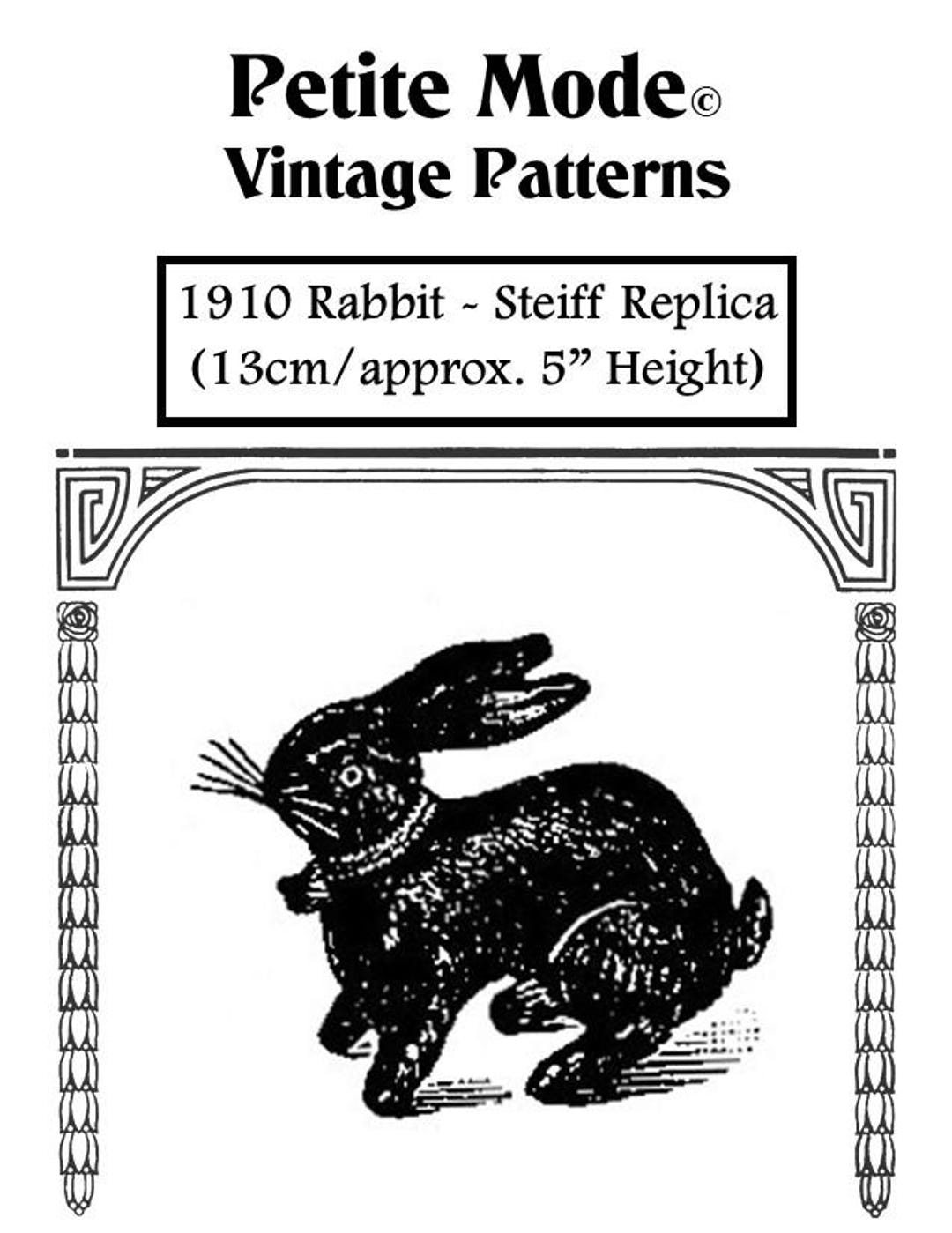 DIGITAL Pattern: 1910 Rabbit Steiff Replica Pattern - Etsy
