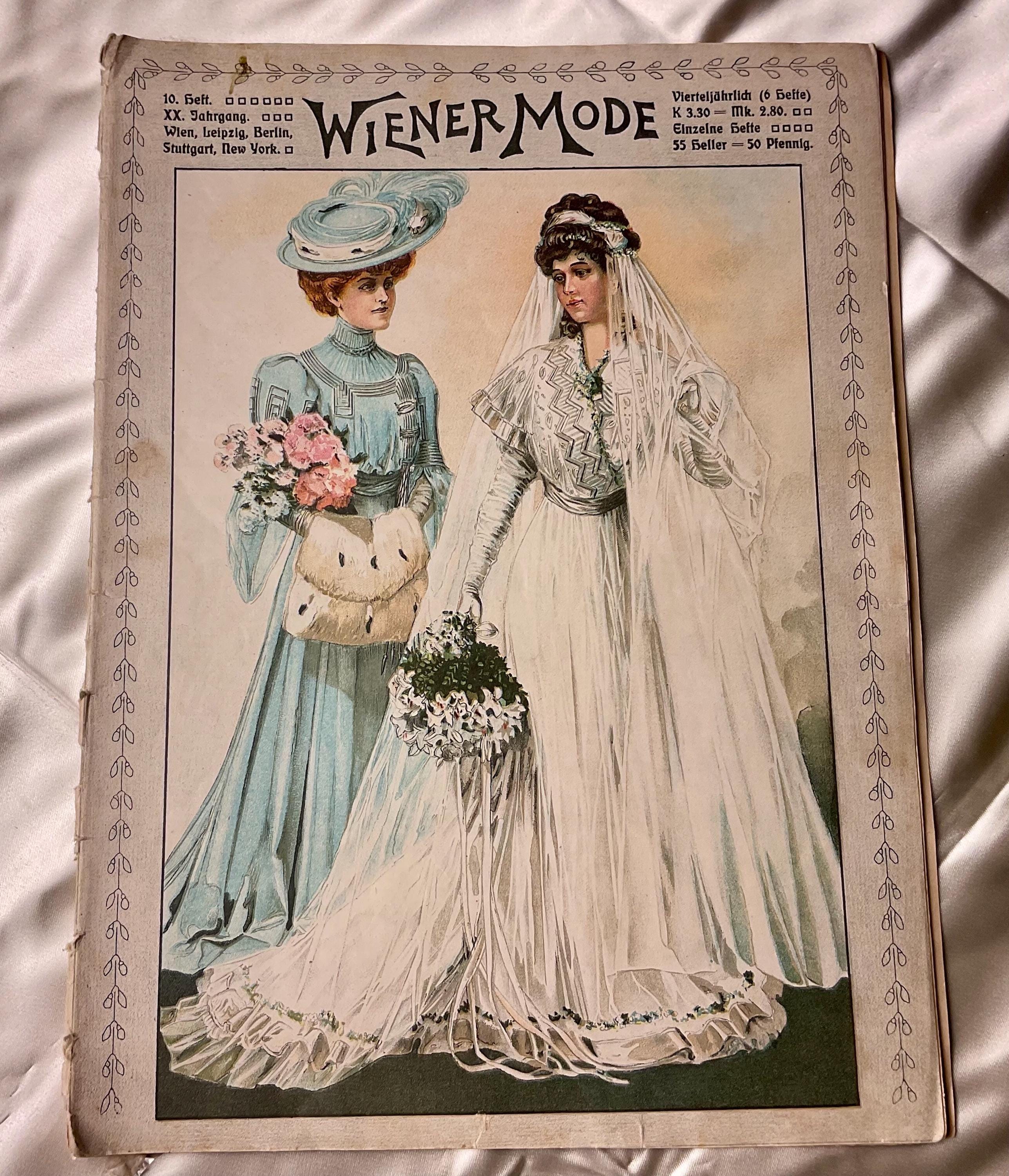 Wiener Mode Pattern Antique Wiener Mode Magazine 1907 (XX Jahrgang) With Sewing Patterns ...