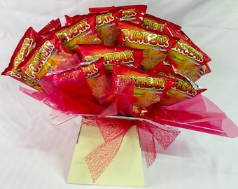 Pombears Crisp Bouquet Gift Set, Savoury Hamper, Personalised Gift Box, Crisp Gift Set, Pombears Crisps, Ready Salted, Gifts For Him And Her