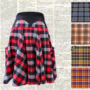 Custom Plaid Flannel Pocket Skirt: Made to Order