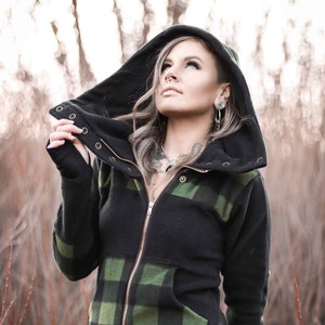 Tartan hoodie women's best sale