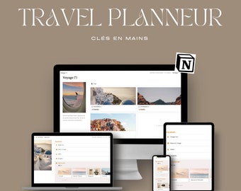 Travel planner | Planificateur de voyage - modèle notion français