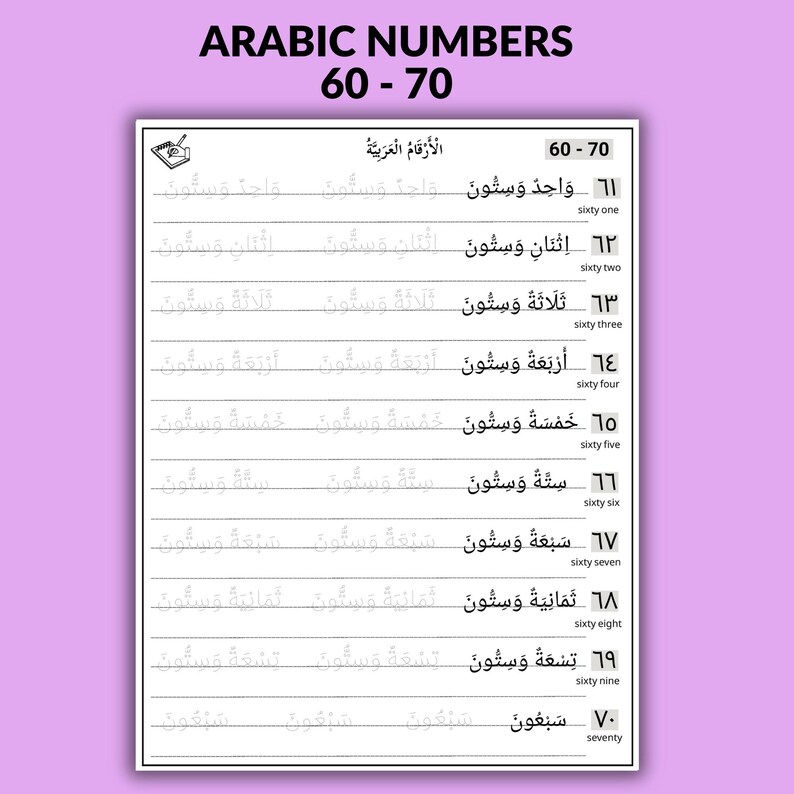 Arabic Numbers Worksheet.pdf Arabic Numbers Worksheet 1–100 | Tracing & Writing Practice | Learn ...