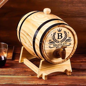 Personalized Engraved Whiskey Barrel|engraved whiskey barrel|Wedding Gift|Custom Bourbon Barrel|Anniversary gift|Wood Barrel Whiskey Barrel