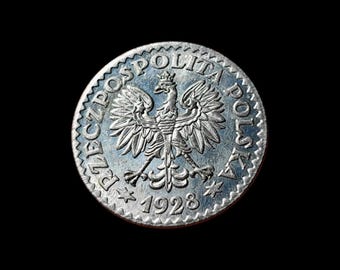 1077.　エラー？　1949年　ポーランド　1グロッシェン　アルミニウム 1949年 ポーランド - 1グロシュ硬貨 - 翼のある鷲／小枝のデザイン