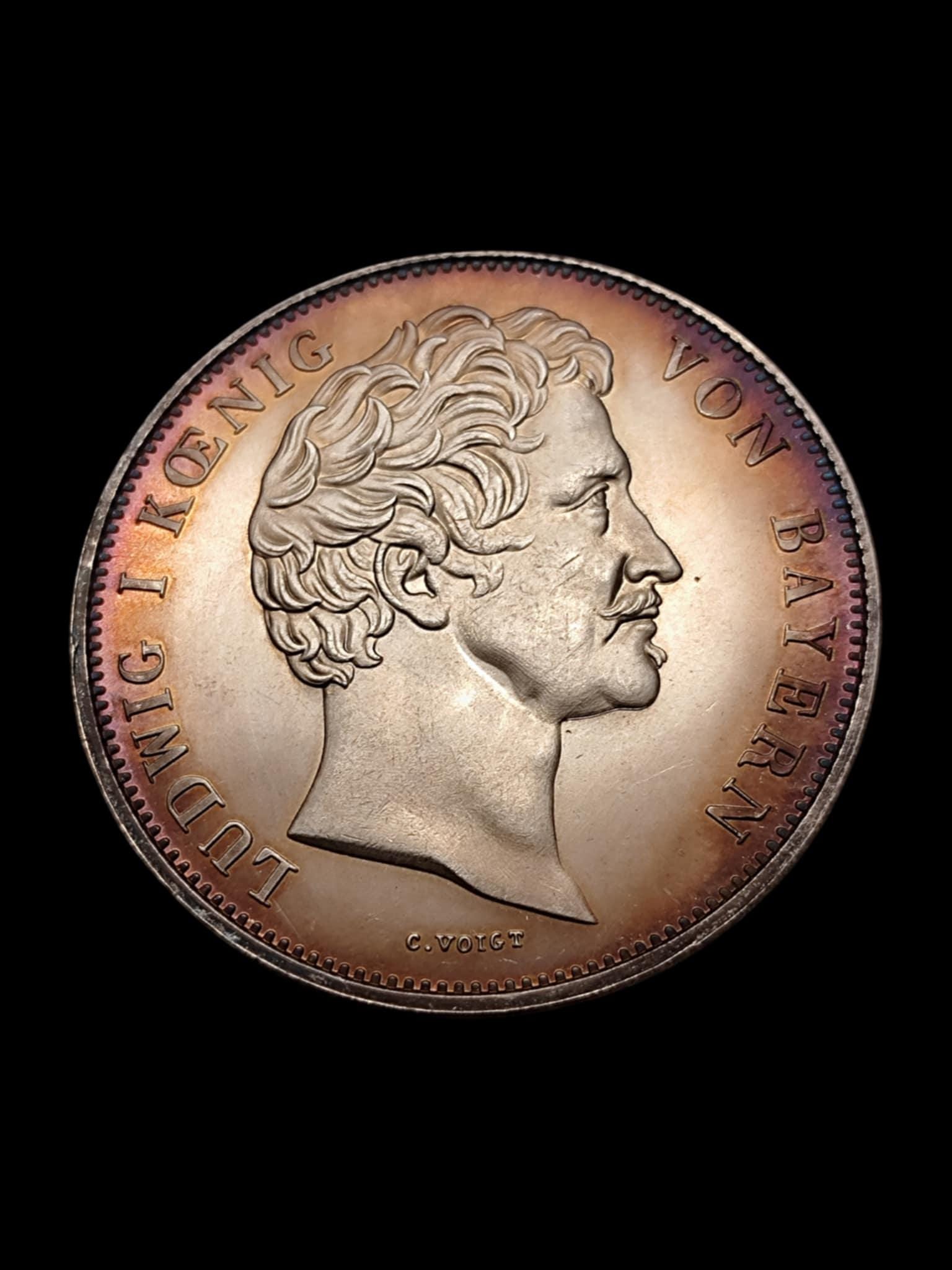 ドイツ・バイエルン 1839年 記念記念コイン – ルートヴィヒ1世と