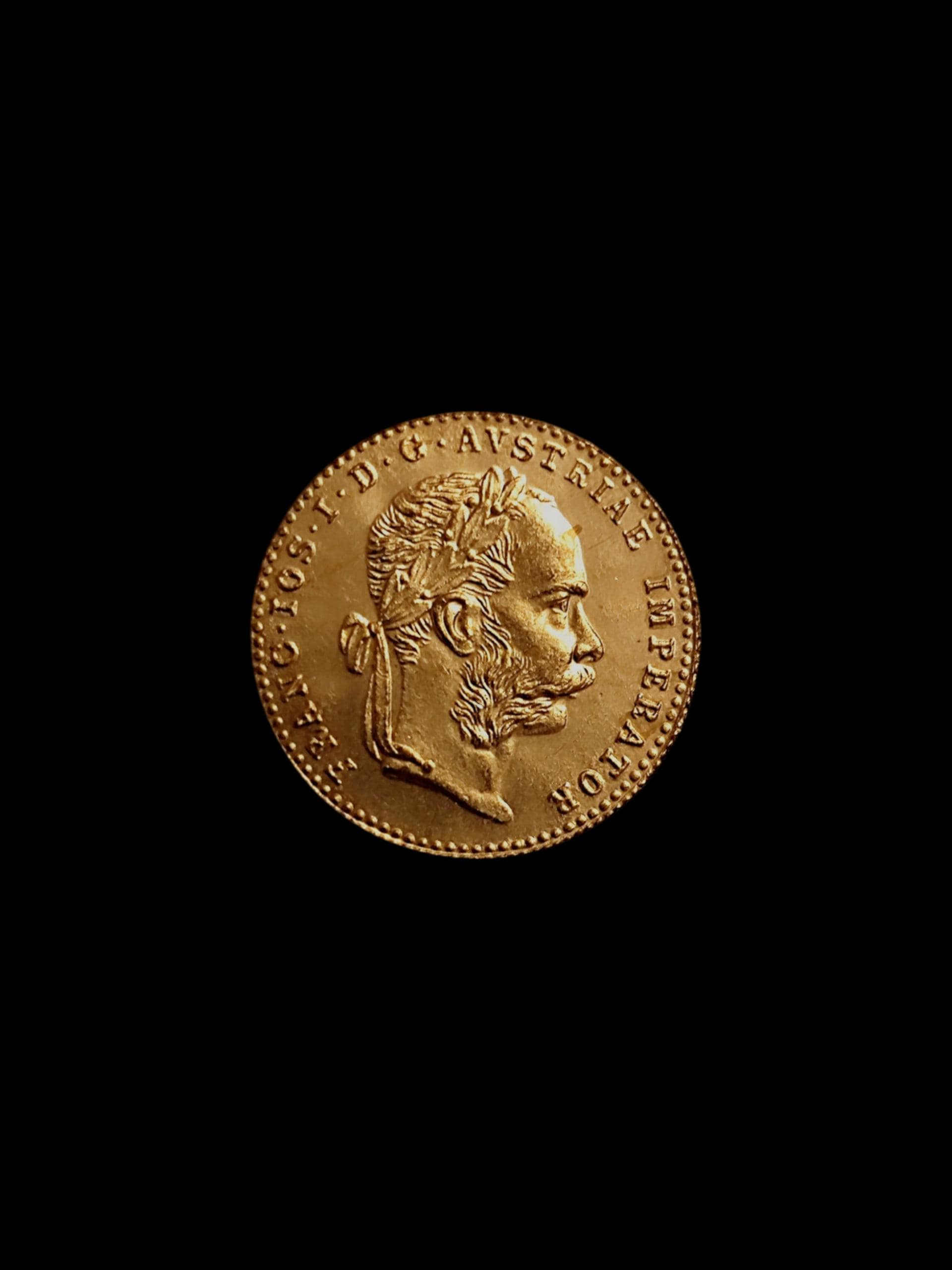 フランツ・ヨーゼフ1世の金メッキ・ドゥカート貨幣レプリカ：オーストリアの歴史的記念品 - Etsy 日本