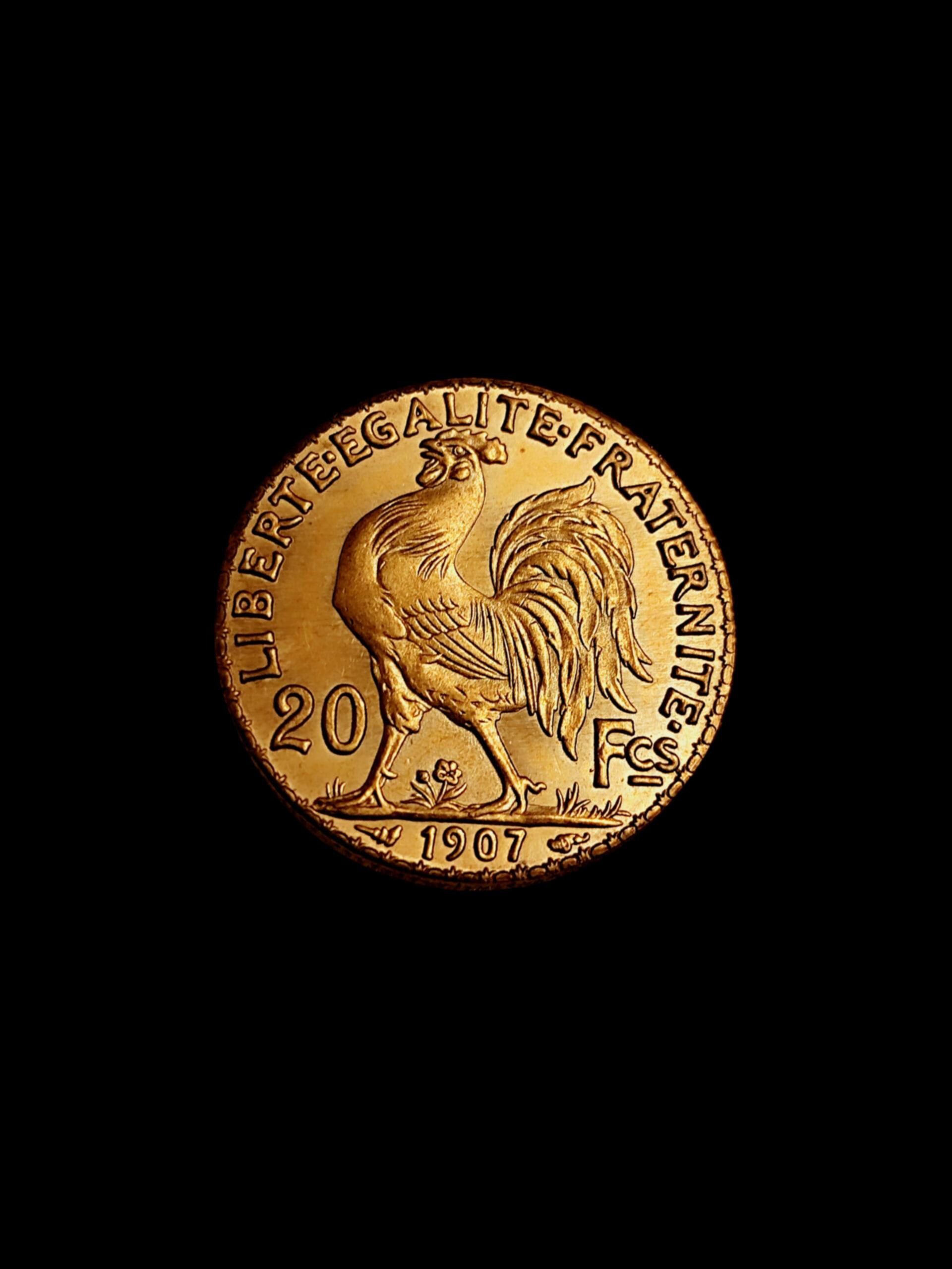 Goldmünze - Pièce en or : 20 Francs Coq Marianne 1912 (D'occasion) à Le