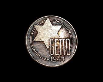 Polonia 10 Marchi Ghetto Ebraico Moneta commemorativa Al, moneta souvenir. Placcata in argento