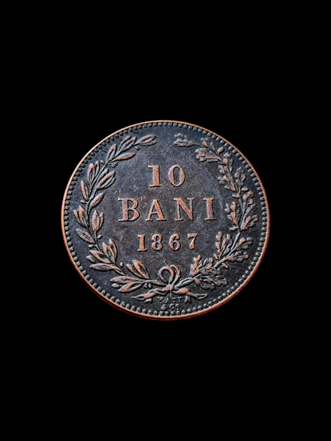Romania 10 Bani, 1867 King Carol I, Commemorative Souvenir Coin Romania 10 Bani, 1867 King Carol I, Commemorative Souvenir Coin