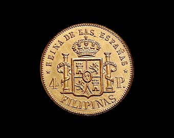 フィリピン イサベル2世マニラ 4ペソ 1861年～1868年まで選択可能