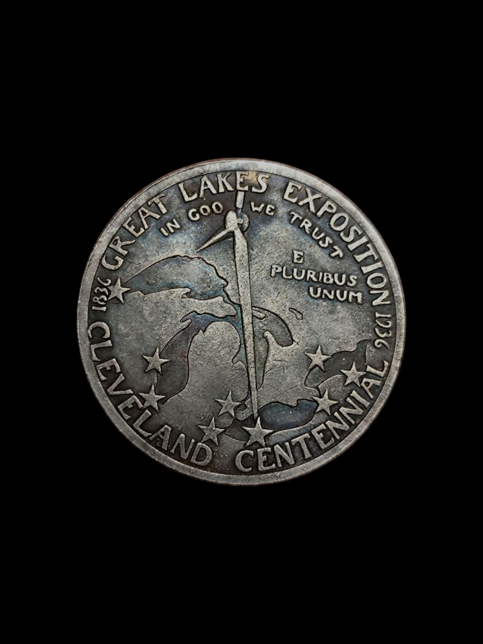 アメリカ　クリーブランド　記念銀貨　1936年 アメリカ合衆国 ハーフドル（モーゼス・クリーブランド）、1936年