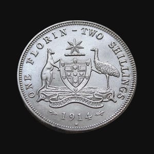 1902年　イギリス　2シリング銀貨　1フローリン　希少銀貨 Two shilling coin - Etsy 日本