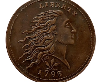 USA Flowing Hair Large Cent, 1793  - Copper cent, Commemorative Souvenir coin