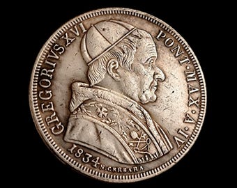 Vatican, Grégoire XVI, 20 baiocchi, 1834/IV Rome | , boutique
