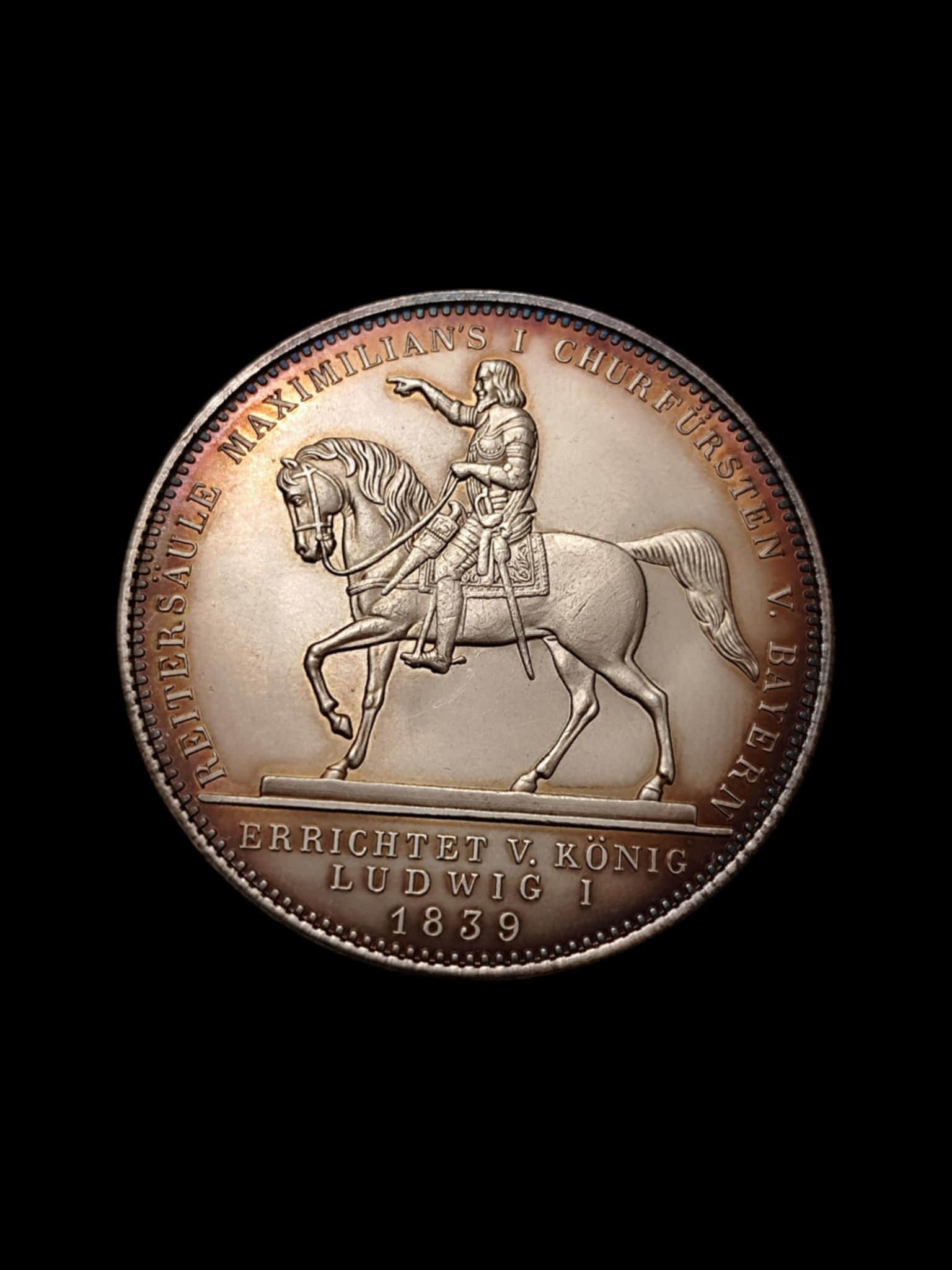 ドイツ・バイエルン 1839年 記念記念コイン – ルートヴィヒ1世と