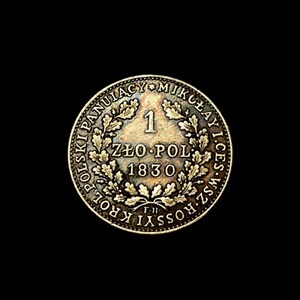 Regno del Congresso di Polonia (Stati Polacchi) 1 Zloty Polski, 1830 - Re Nicola I, moneta commemorativa ricordo. Placcata in argento.
