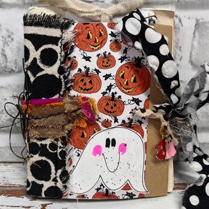 Halloween Junk Journal Handmade Spooky Ephemera Pack, Journaling Crafting Supplies, Gift Ready DIY Journal, Mixed Media Journal, Art Journal